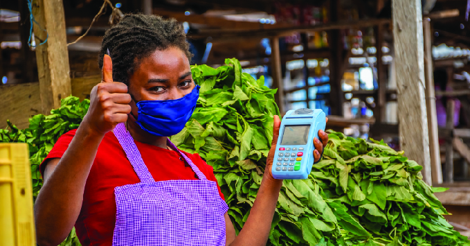 Informal trader using the eKash marketplace